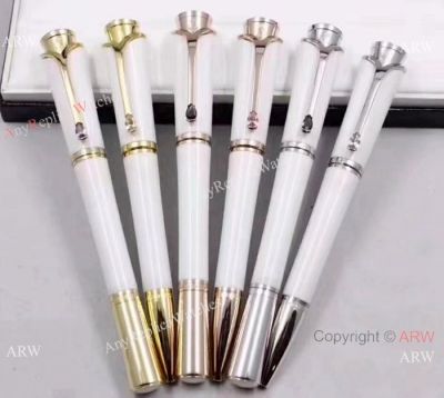 Retail Mont Blanc Pens Copy Montblanc Princess Monaco White Pen